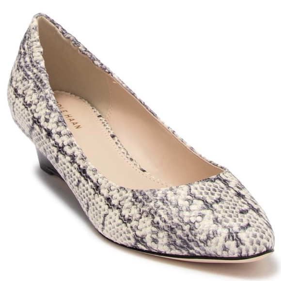 Cole Haan Kathryn Snake Print Wedge Pump Heels 8 - Picture 3 of 13